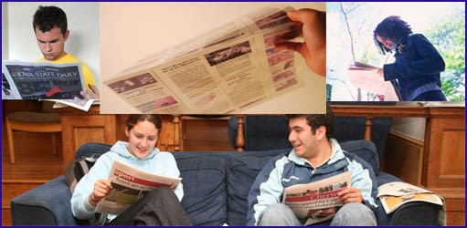 Students prefer printed college newspapers over online content
